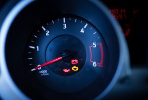 luzes no painel do carro