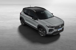 Fiat Pulse cinza visto de cima em destaque