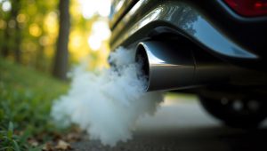 Car,Exhaust,Pipe,Emitting,Smoke,With,Blurred,Natural,Background