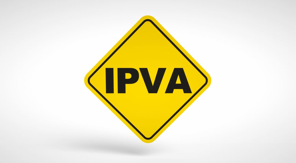 IPVA, annual tax for drivers in Brazil. Conceptual logo